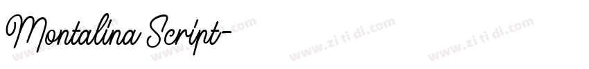 Montalina Script字体转换 Montalina Script字体转换